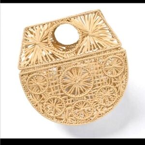 Matilda Jane Good Hart Cape Charles Wicker Straw Handbag Purse Boho